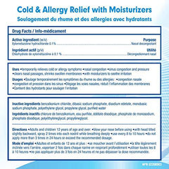 Otrivin Medicated Cold & Allergy Relief with Moisturizers, Measured Dose Mist, 20ml