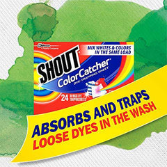 Shout Color Catcher Sheets for Laundry, Maintains Clothes Original Colors, 72 Count