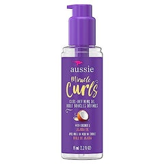 Aussie Miracle Curls Curl-Defining Oil Hair Treatment with Jojoba Oil 95 mL