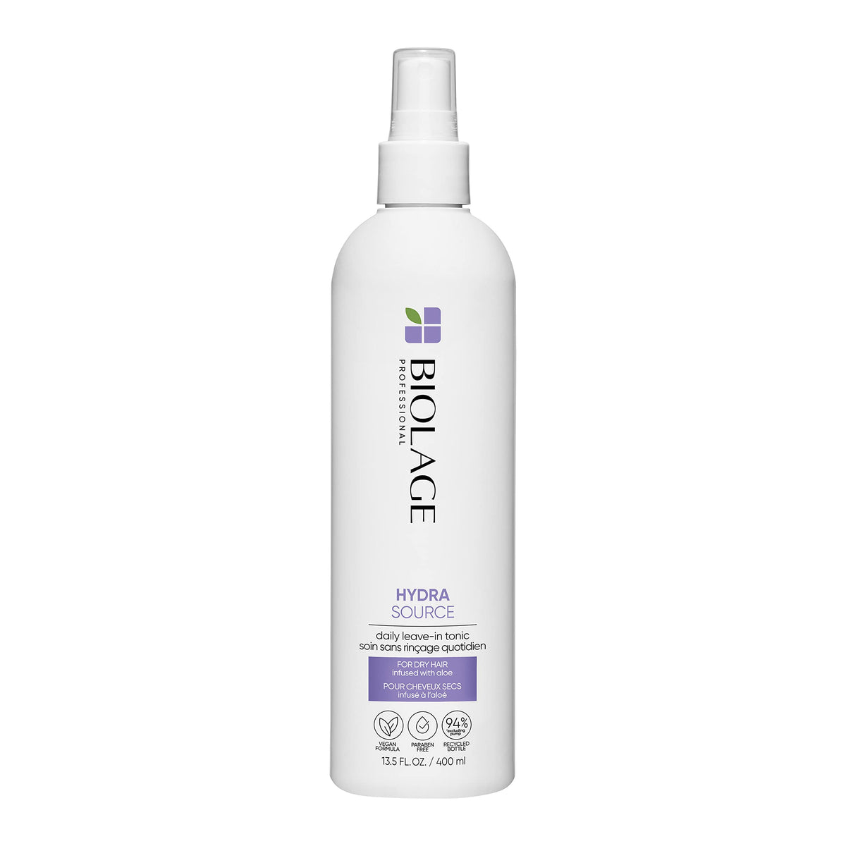 BIOLAGE Leave In Treatment, HydraSource Daily Moisturizing Leave In Tonic for Dry Hair, Renews Shine and Protects Hair from Environmental Damage, 400 ML