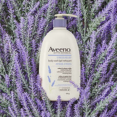 Aveeno Stress Relief Body Wash - Dry Skin, Colloidal Oatmeal, Ylang Ylang, Chamomile, Lavender Essential Oils, 975 mL (Packaging May Vary)