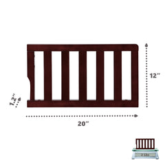 Dream On Me Universal Convertible Crib Toddler Guard Rail in Espresso, Compatible with Select Dream On Me Cribs, Crib to Toddler Bed Conversion, Easily Attachable