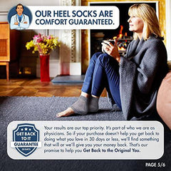 Dr. Frederick's Original Moisturizing Heel Socks for Cracked Heel Treatment - 2 Pairs - Stop Cracked Heels in Their Tracks