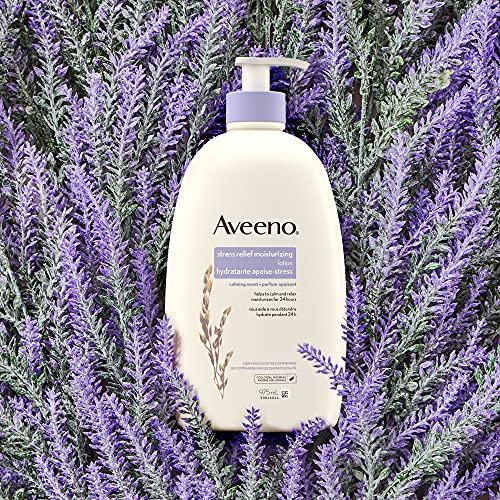 Aveeno Stress Relief Moisturizing Lotion - Lavender, Ylang Ylang, Oatmeal, Chamomile - Sensitive Skin, Dry Skin - 975 mL