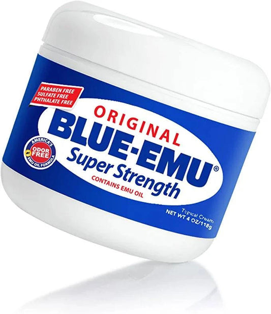 Nfi Consumer Products Blue-Emu Super Strength Emu Oil, Odor & Fragnance Free, Blue, 4 Oz, (00204)