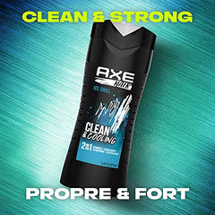 AXE 2-in-1 Shampoo and Conditioner for Clean & Strong Hair Ice Chill Iced Mint & Lemon Men's Shampoo & Conditioner in a 100% Recycled Bottle 473 ML