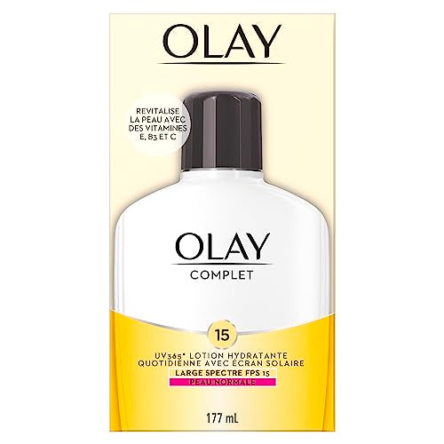 Olay Complete Face Lotion, Face Moisturizer | Vitamins E, Vitamin B3, Niacinamide & Vitamin C with Sunscren SPF 15, UV 365, Suitable for Normal Skin Types, 177 mL