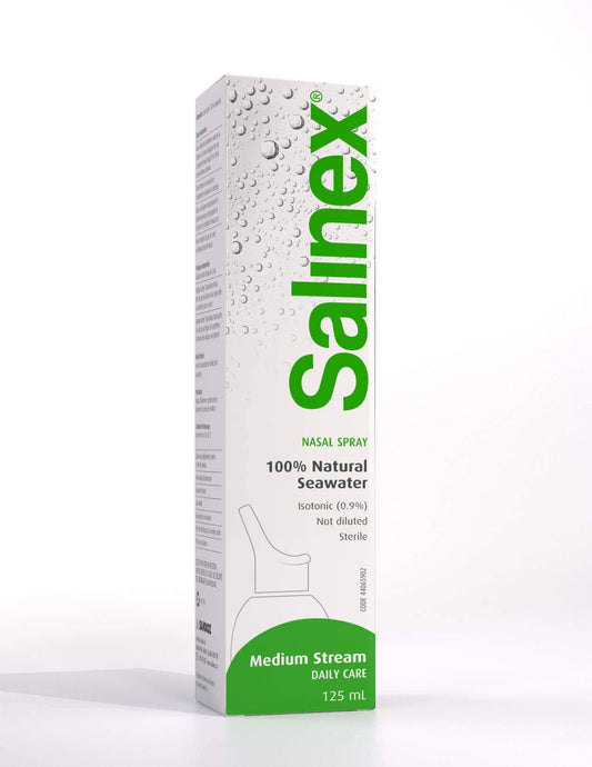 Salinex 100% Natural Seawater Nasal Spray | Medium Stream | 125 ml, Green