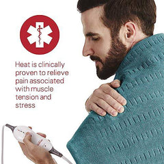 Sunbeam Premium XXL Size Heating Pad with Compact Storage Electric Heating Pad for Back Pain & Larger Muscle Groups 4 Heat Settings 2 Hour Auto Shutoff Moist Heat Option 20 x 24 inch