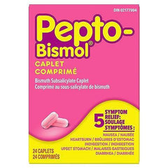 Pepto Bismol Caplets, Upset Stomach Relief, Diarrhea Relief, Heartburn, Nausea, Indigestion, Upset Stomach, 24 Count