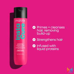 Matrix Instacure Anti-Breakage Shampoo, Repairs, Balances & Strengthens Hair, Reduces & Prevents Breakage & Frizz, For Dry, Damaged & Brittle Hair, 1000ml (Packaging May Vary)