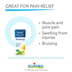 Boiron Arnicare Gel for relief of muscle and joint pain, swelling, and bruising. Natural health product 2x75g