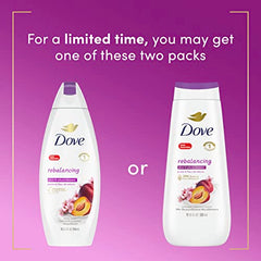 Dove Rebalancing Body Wash for renewed, healthy-looking skin Plum & Sakura Blossom gentle body cleanser hydrates dry skin 325 ml