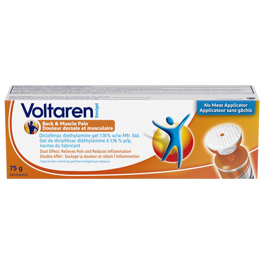 Voltaren Emulgel Back & Muscle Pain Gel No Mess Applicator, 75g