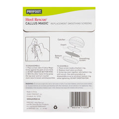 PROFOOT Heel Rescue Callus Magic™ Replacement Smoothing Screens, Contains 3 Replacement Smoothing Screens