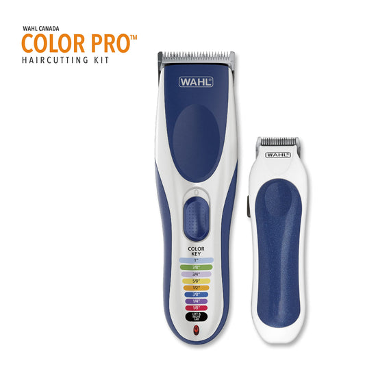 Wahl Canada Color Pro Haircutting Kit, Colour Comb System, great to clean up necklines, touch-up sideburns & trim around the ears, Worldwide Voltage - Model 3193