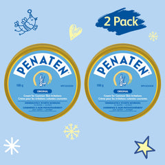 Penaten Diaper Rash Cream for Baby, Zinc Oxide Cream, Blue, Pack of 2 (2x166g)