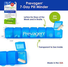 Prevagen Improves Memory - Regular Strength 10mg, 60 Capsules with Apoaequorin & Vitamin D & Prevagen 7-Day Pill Minder - Zecoya