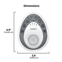 HoMedics White Noise Sound Machine | Portable Sleep Therapy for Home, Office, Baby & Travel | 4 Relaxing & Soothing Nature Sounds, Battery Operated, Auto-Off Timer