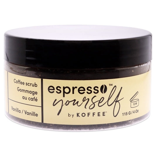 Koffee Beauty Vanilla Coffee Scrub - Exfoliating Body And Face Scrub - Polish And Smooth Skin with Ease - Invigorate Senses with Vanilla Fragrance Formula - Natural Treatment for Cellulite - 115 g