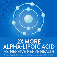 Nervive Nerve Relief, Helps Relieve Pain associated with Peripheral Neuropathy, Alpha Lipoic Acid ALA, Vitamins B1-Thiamine, B6, & B12, Turmeric, Ginger,30-Day Supply, 30 Ct