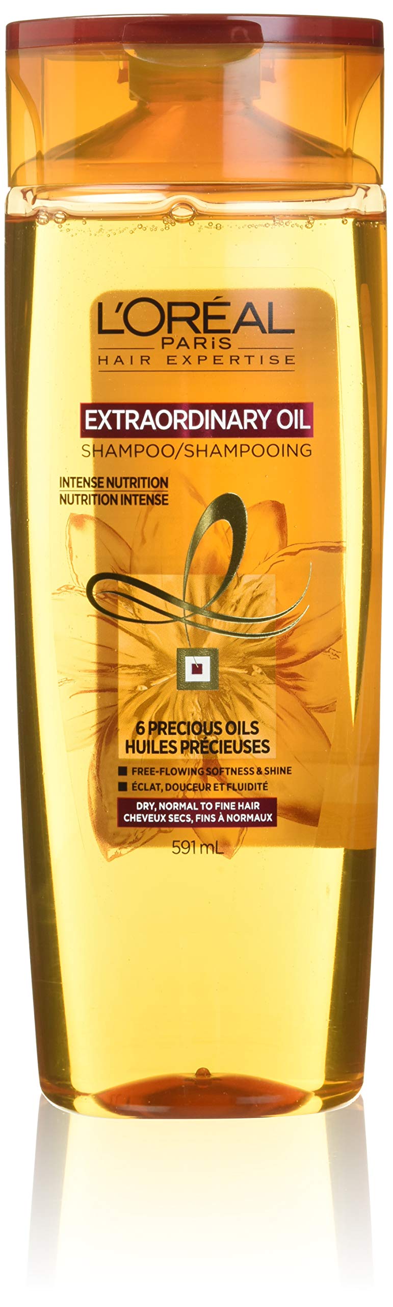 L'Oreal Paris Hair Expertise Extraordinary Oil Shampoo for Dry, Normal and Fine Hair, Packaging May Vary, 591ml