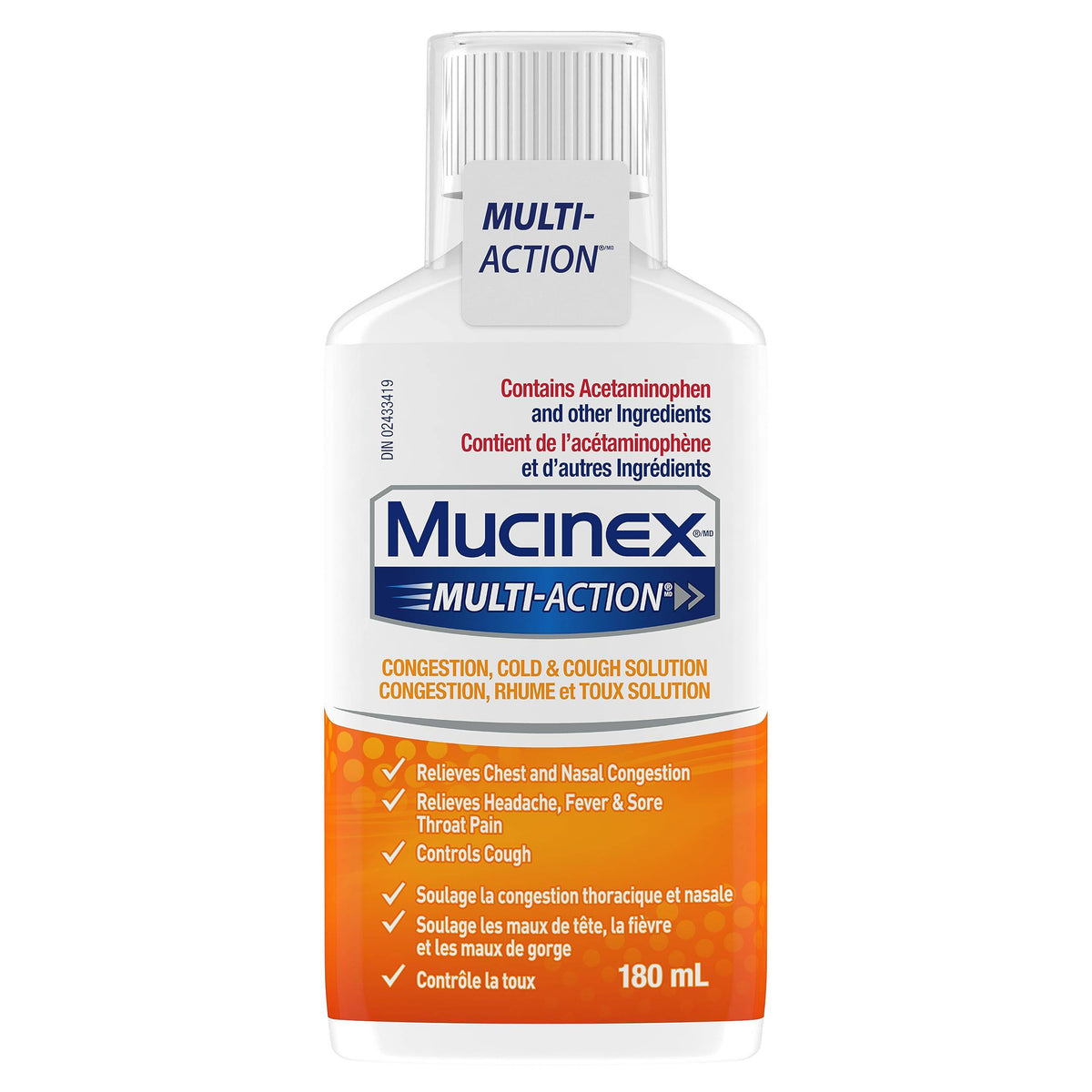 Mucinex Multi Action Liquid - Congestion Cold & Cough Solution