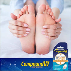 Compound W Wart Remover, Maximum Strength, One Step Pads for Feet, 20 Count