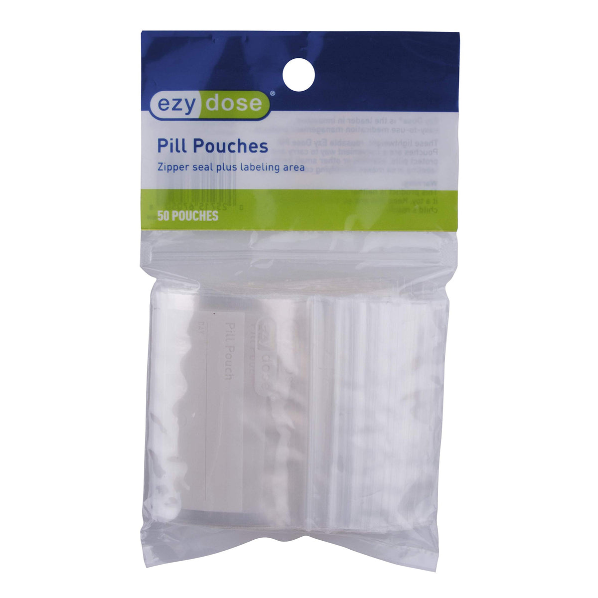 Ezy Dose Disposable Pill Pouches, Pill and Vitamin Storage, Clear, 50 Count