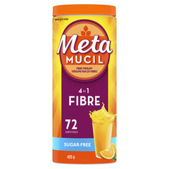 Metamucil, Daily Psyllium Husk Powder Supplement, Sugar-Free, 4-in-1 Fiber for Digestive Health, Orange Smooth Flavored Drink, 72 Servings