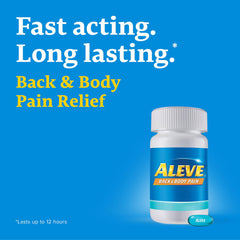 ALEVE Back and Body Pain Relief, Clinically Proven, Fast-acting, Long-lasting, Naproxen Sodium 20 count