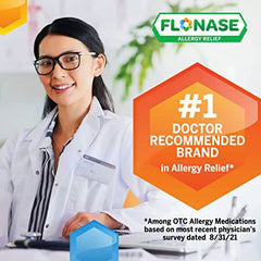 Flonase Allergy Relief Nasal Spray, 24 Hour Non Drowsy Allergy Medicine, Metered Nasal Spray - 72 Sprays - Zecoya