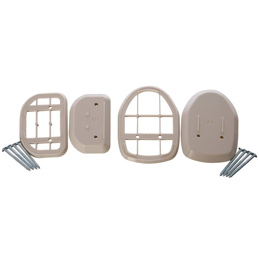 Dreambaby Growing Safety Retractable Gate Spacers - Baby Gate Mounting Kit - Suitable with Baseboard Thickness .50" to .75" - Beige