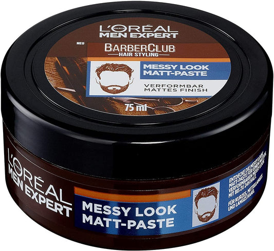 L'Oreal Paris Men Expert Men expert barberclub Messy Hair Clay Pomade, 75 Milliliters (ZAU06916)