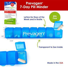 Prevagen Improves Memory - Extra Strength 20mg, 60 Capsules, with Apoaequorin & Vitamin D & Prevagen 7-Day Pill Minder - Zecoya