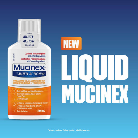 Mucinex Multi Action Liquid - Congestion Cold & Cough Solution