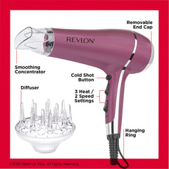 Revlon Titanium Hair Dryer - 1875 Watts of Fast, Smooth Finish