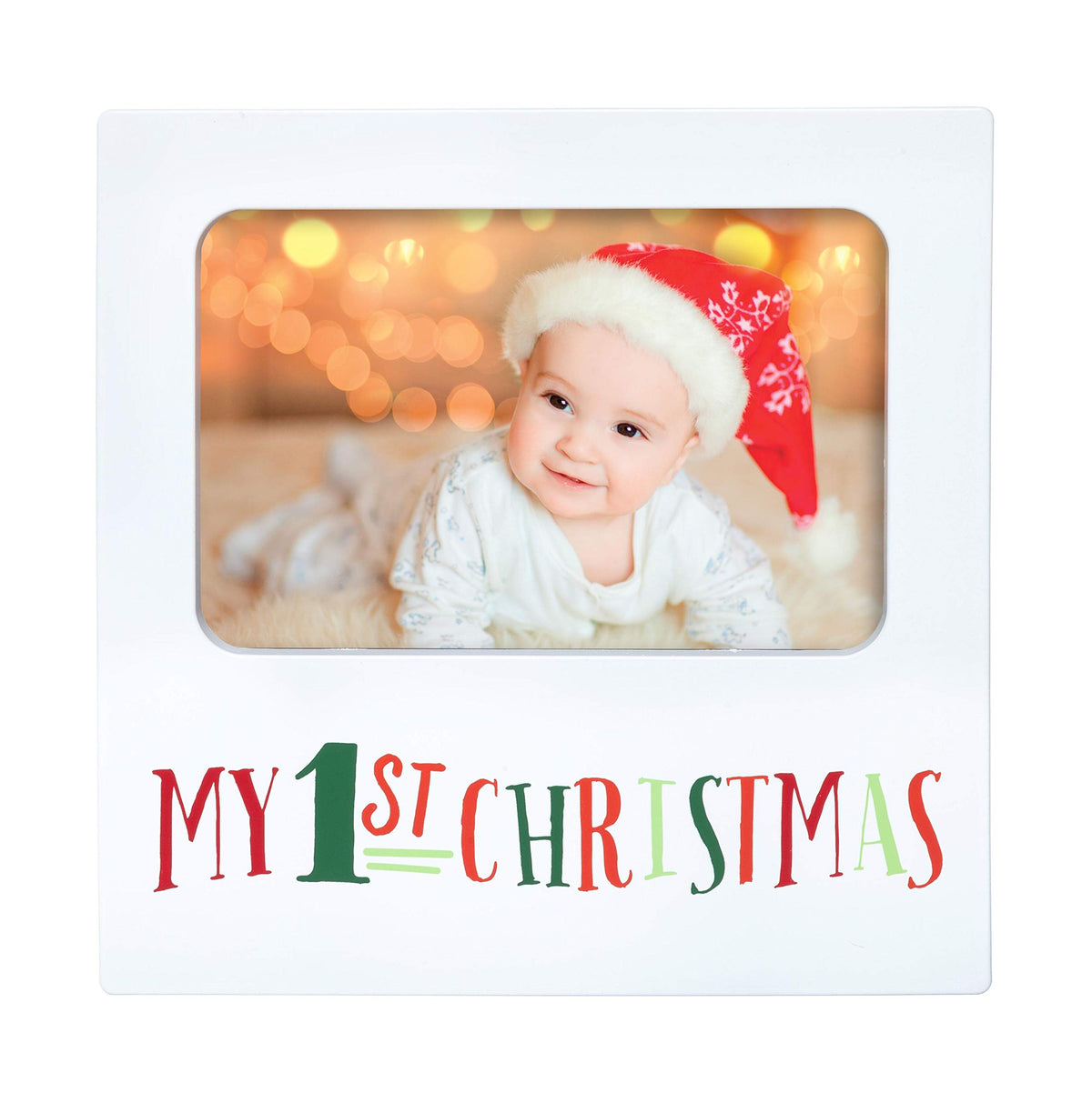 Kate & Milo My 1st Christmas Baby Keepsake Photo Frame, Holiday Baby’s First Year Frame, Holiday Home Décor, Christmas Home Accessory, White