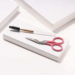 Tweezerman Exclusive Rose Tea Brow Shaping Scissors & Brush