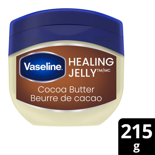 Vaseline Healing Jelly for dry skin Cocoa Butter made with triple purified petroleum jelly 215 g