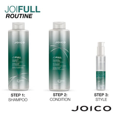 Joico JoiFULL Volumizing Conditioner, Hair Thickening, Builds Volume, Anti Frizz, Cleansing and Detangles for Fine to Medium Hair