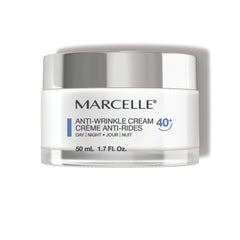 Marcelle Anti-Wrinkle Cream 40+, Day & Night, Anti-Aging Cream with Collagen and Elastine, Reduces Fine Lines & Wrinkles, Restores Radiance, Fragrance-Free, Hypoallergenic, Cruelty-Free, 50 mL