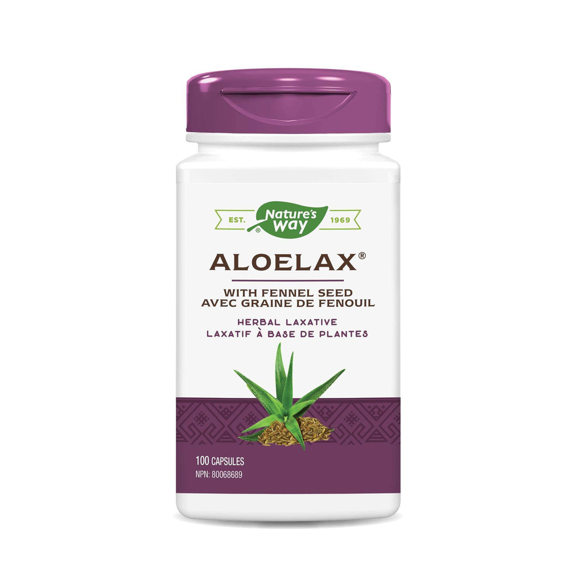 Nature's Way Aloelax Laxative Health Supplement, 100 Count