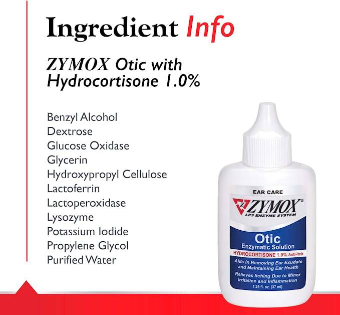 Zymox Pet King Brand Otic Pet Ear Treatment with Hydrocortisone - Zecoya