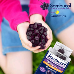 Sambucol Black Elderberry Immunity Gummies | Immune Support & Antioxidant | Quickly Relieves Cold & Flu Symptoms | Ideal for Families | Gluten Free | 30 Gummies