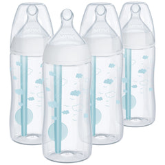 NUK Smooth Flow™ Pro Anti-Colic Baby Bottle, 10oz, 4 Pack, Blue