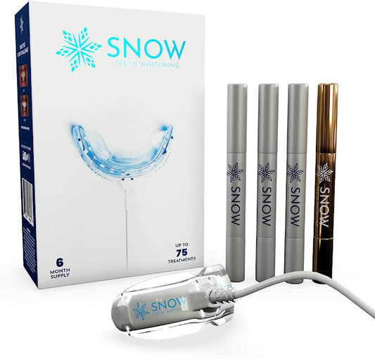 SNOW Teeth Whitening Kit with LED Light, Complete at-Home Whitening System - Zecoya