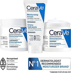 CeraVe Moisturizing Cream | Daily Face, Body & Hands Moisturizer for Dry Skin With Hyaluronic Acid and Ceramides for Women and Men. Sensitive skin, Oil-free, Non-comedogenic, Fragrance-Free, 539g +57g refill 2-pack