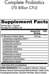 Dr. Mercola Complete Probiotics (70 Billion CFU) Dietary Supplement, 90 Servings (90 Capsules)