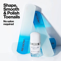 Revlon Bacteria Shield Glass Foot Buffer with Anti-Bacterial Technology, Two Surfaces to Exfoliates & Smoothes Skin, Self-Clean & Fully Recyclable